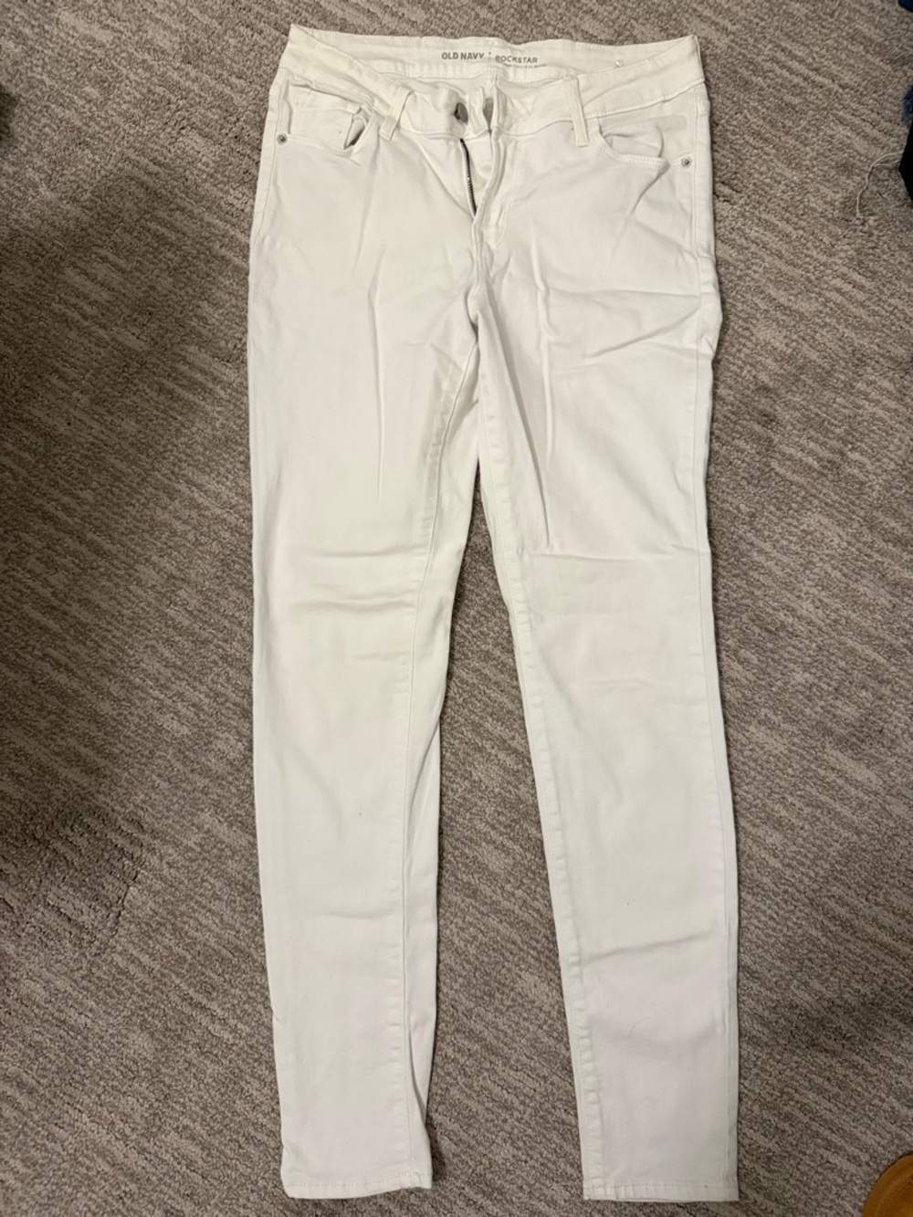 Old Navy White Women's Skinny Jeans - Clean White Stretch